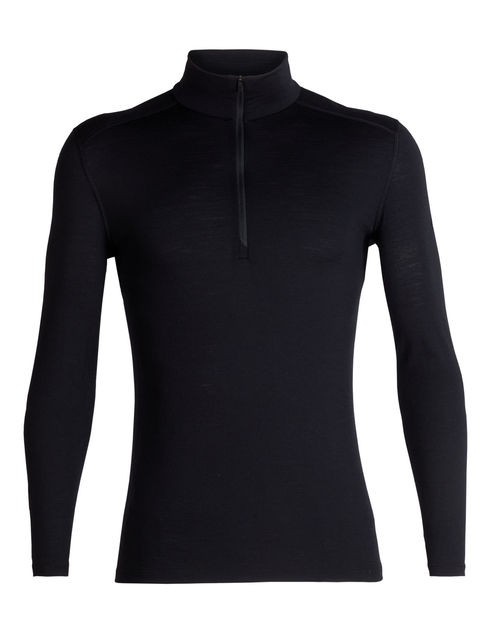 M´s Merino 200 Oasis Long Sleeve Half Zip, Black, M