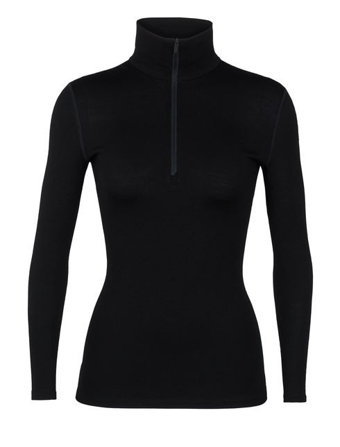 W's 260 Tech Long Sleeve Half Zip, Black, M