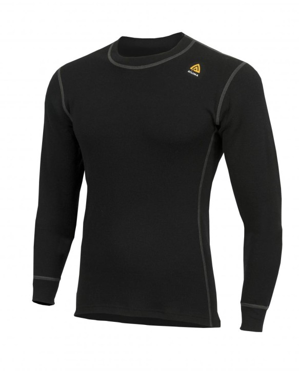 M's Warmwool Crewneck, Jet Black, S