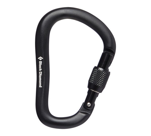 RockLock Screwgate Karabiner, Black