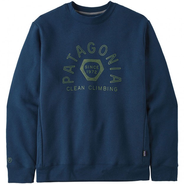 Clean Climb Hex Uprisal Crew Sweatshirt L / Tidepool Blue