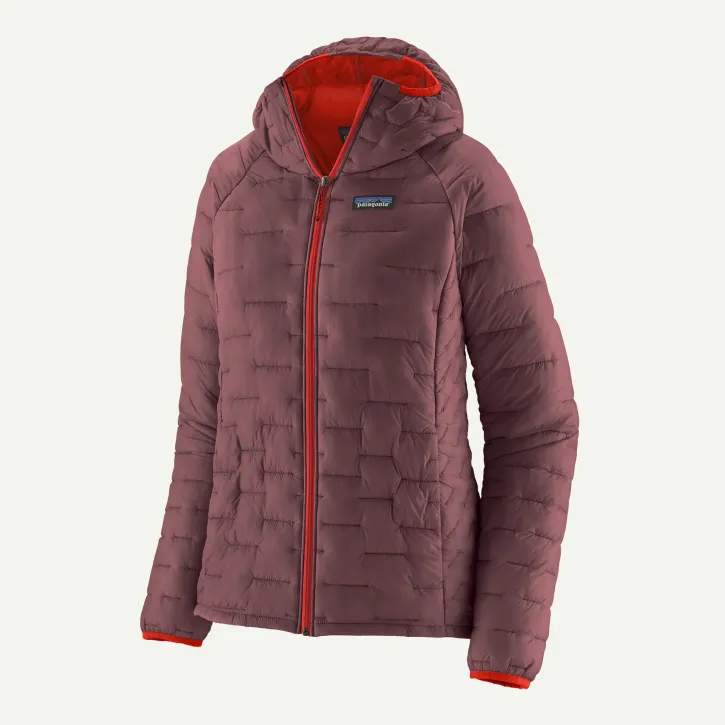W's Micro Puff Hoody M / Dark Ruby