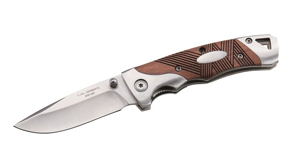 Einhandmesser Liner Lock Messer mit Klingenarretierung, Rosenholz