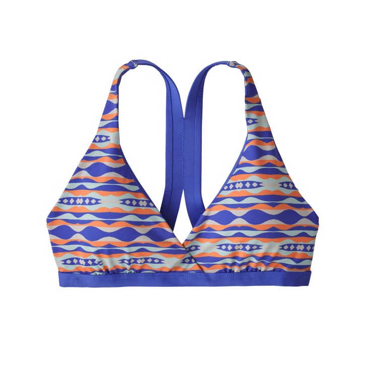 W's Bottom Turn Racerback Bikini Top S / Coast Highway Small: Float Blue