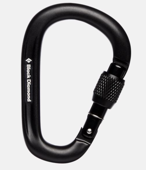 Pearlock Screwgate Carabiner, Black