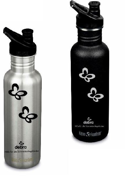 Edelstahl Classic 800 ml-Sport Cap-Debra Schmetterlingskinder