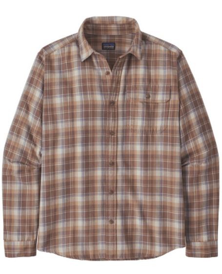 Men's Long-Sleeved Cotton in Conversion Fjord Flannel Shirt L / Libbey/Dusky Brown