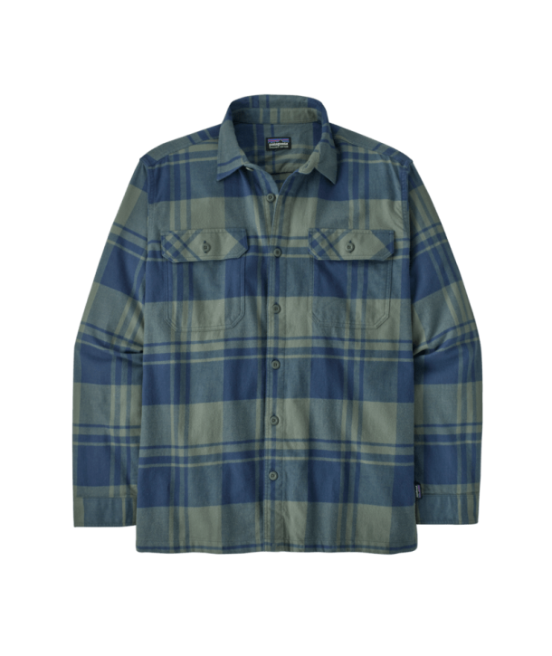 Men´s Long-Sleeved Organic Cotton Midweight Fjord Flannel Shirt Fields: New Navy / S