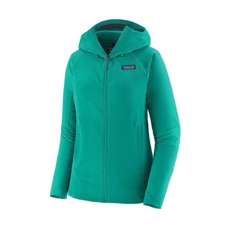 W´s R1 TechFace Hoody Fresh Teal / M