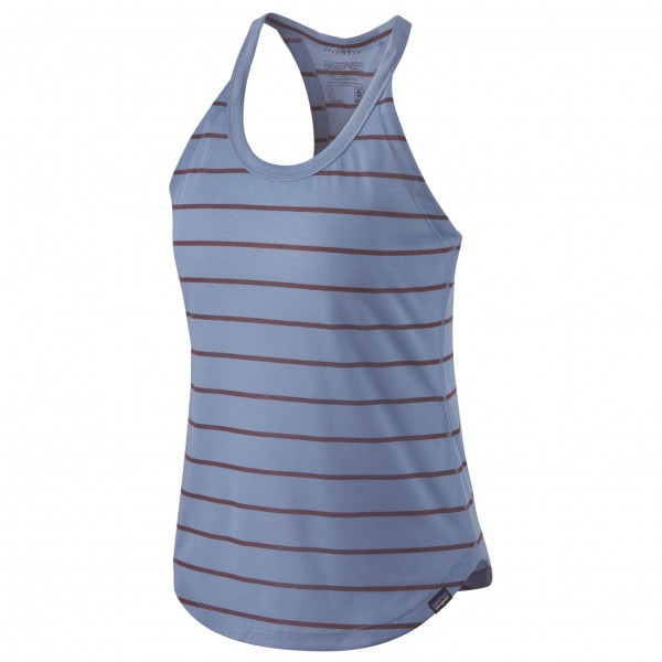 W's Cap Cool Trail Tank S / Furrow Stripe / Light Current Blue