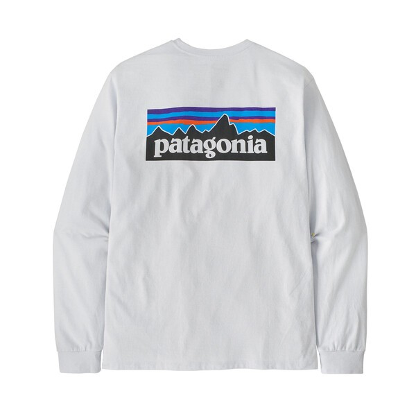 M's L/S P-6 Logo Responsibili-Tee M / White