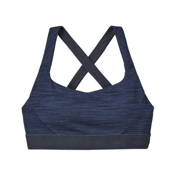W´s Switchback Sports Bra Space Dye: Dolomite Blue w/Smolder Blue / L